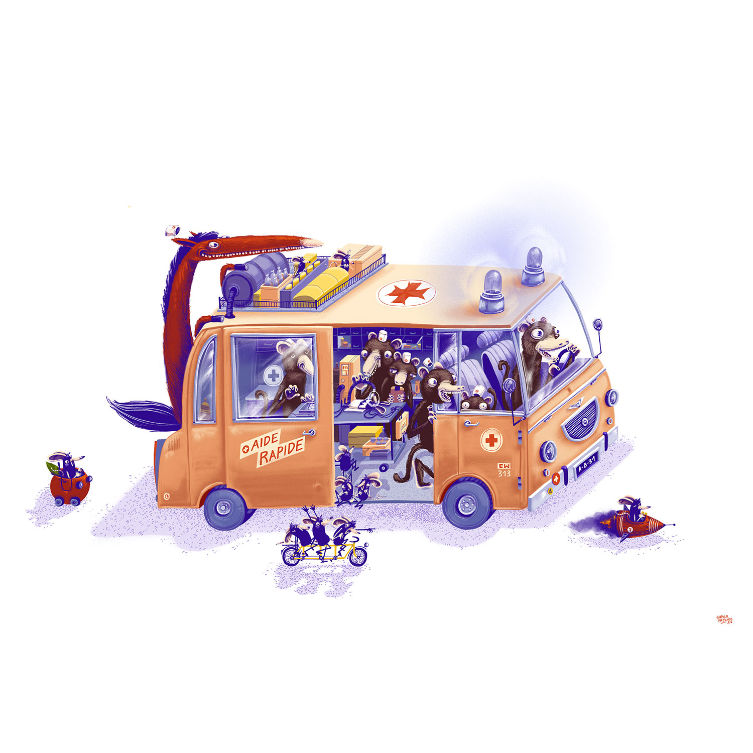 Rettungswagen - Der Krankenwagen, Plakat A2