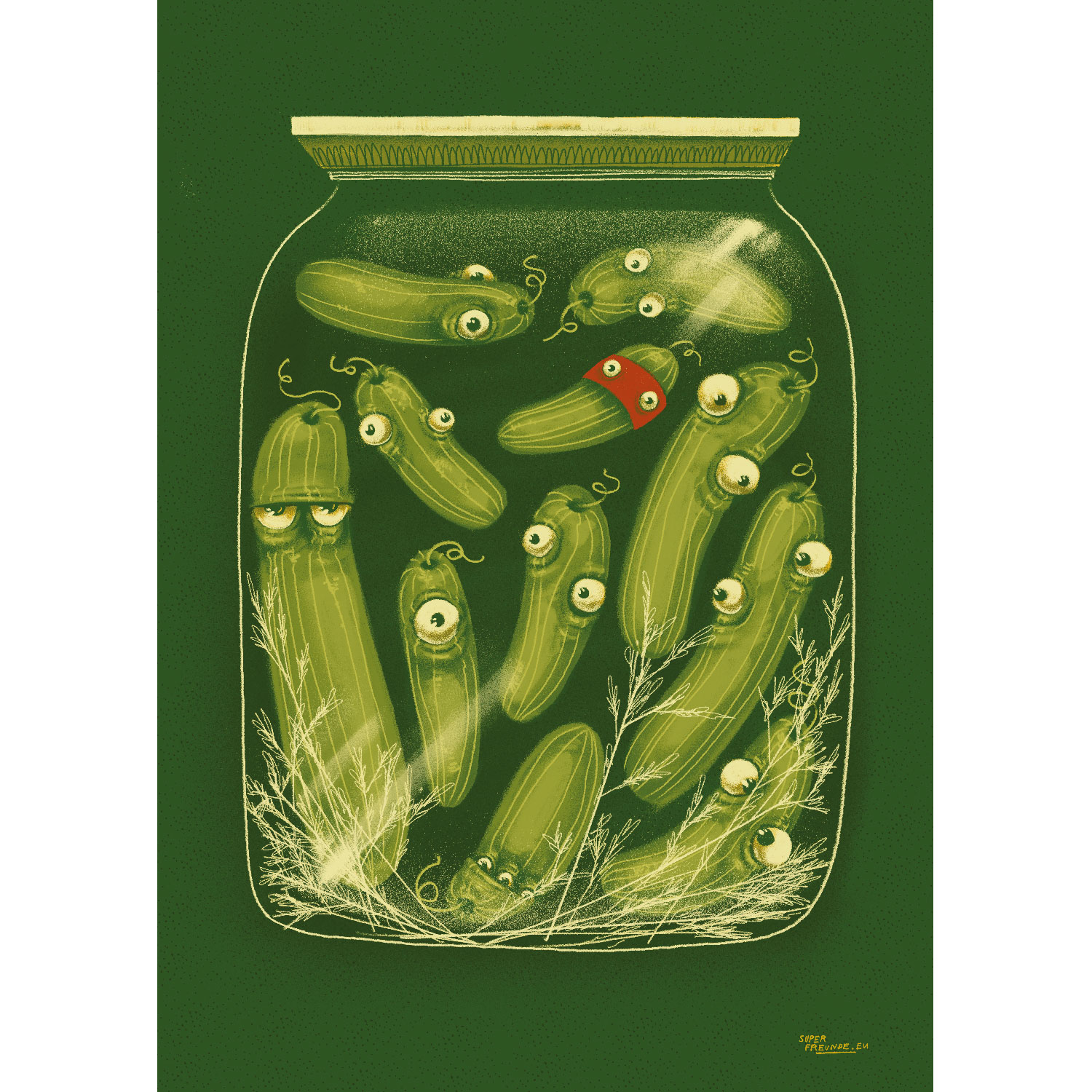Gurken im Glas, Plakat A3