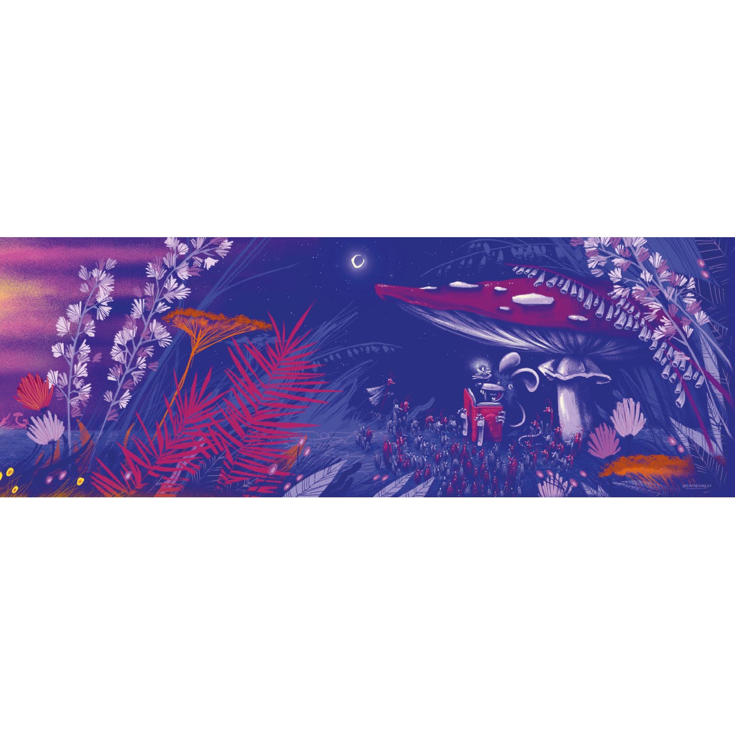 Am Wegesrand - Unterm Pilz, Plakat A1 lang