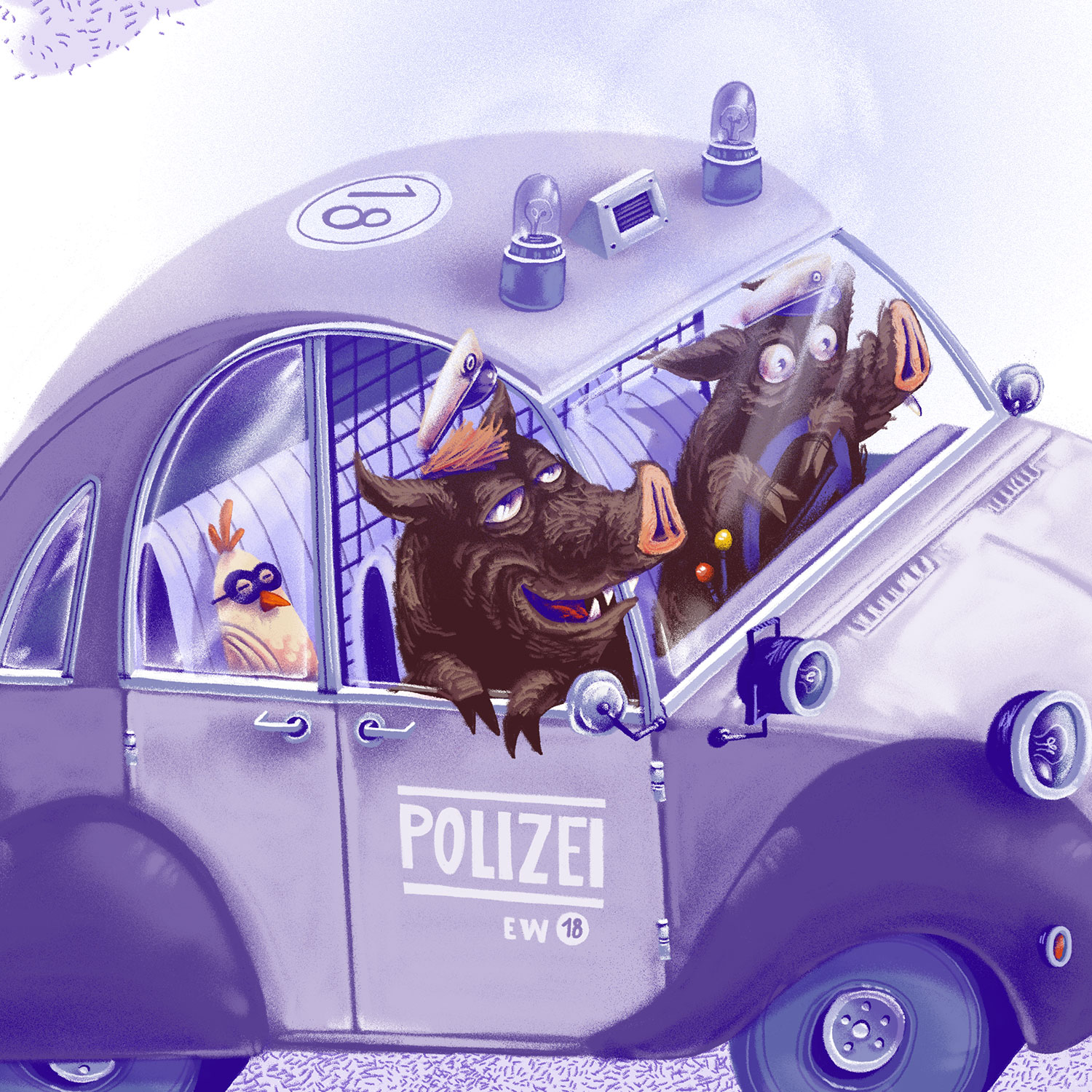 Rettungswagen - Die Polizei, Plakat A2