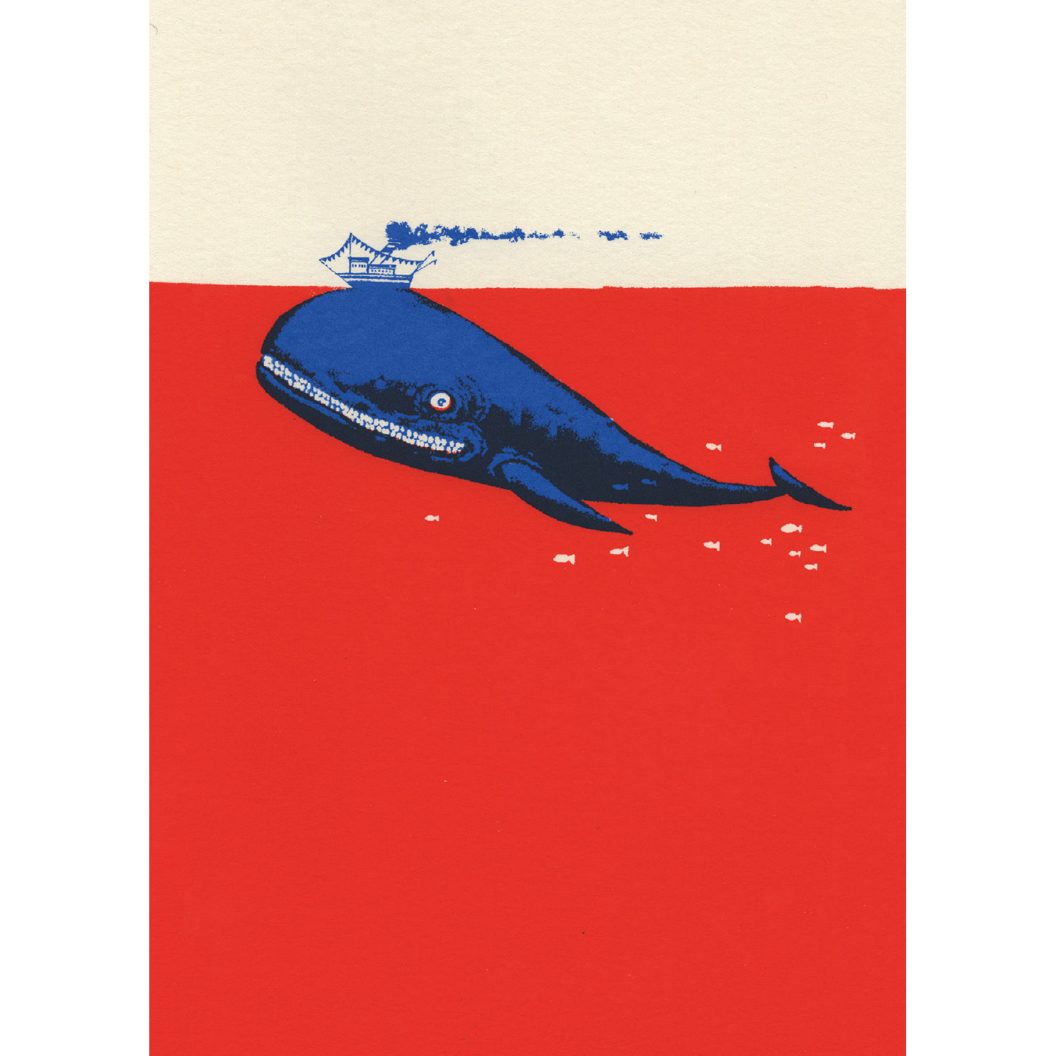 Walfischleben, Postkarte