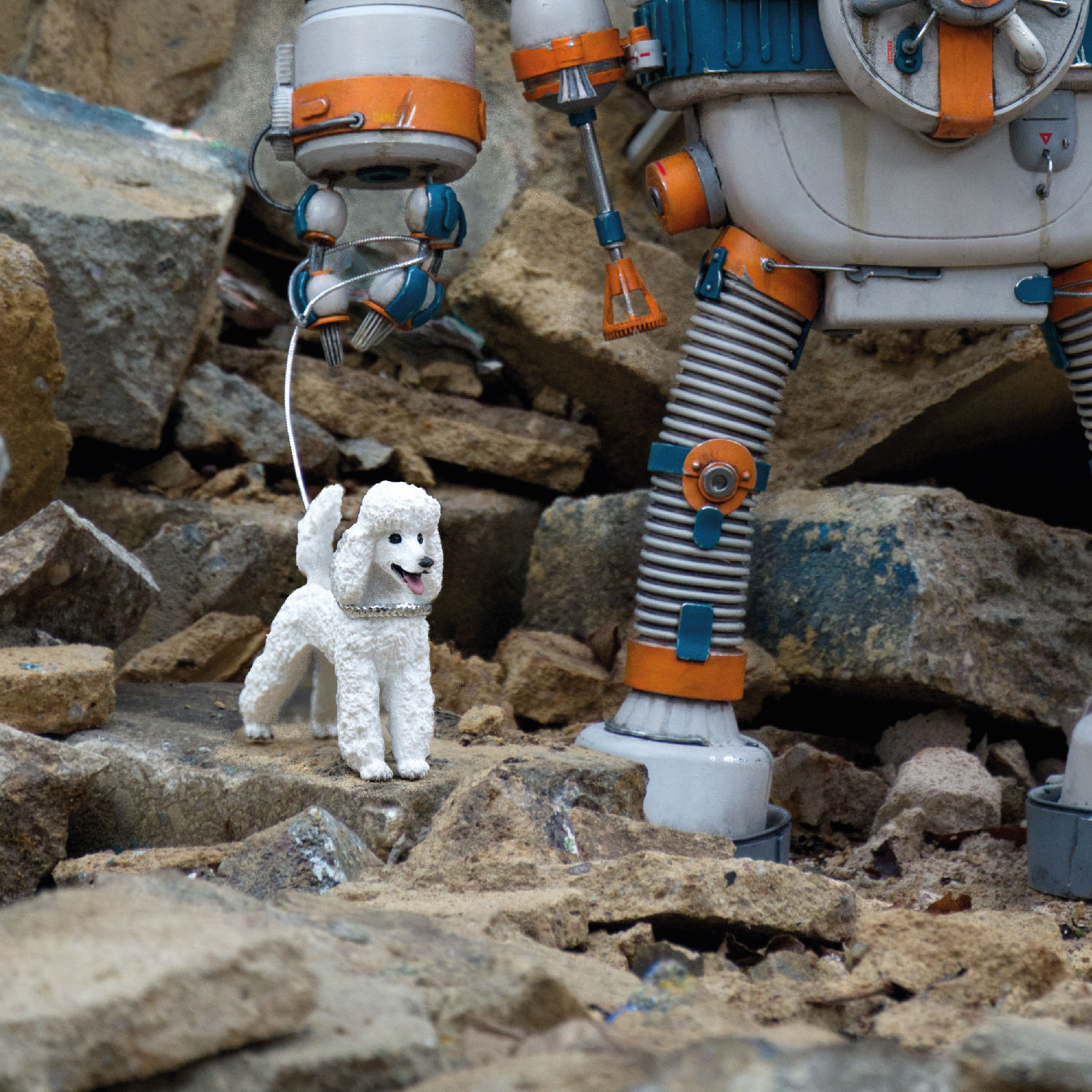 Space Cats and Mighty Super Bot 3000fx  - Go for a Walk, Plakat A3