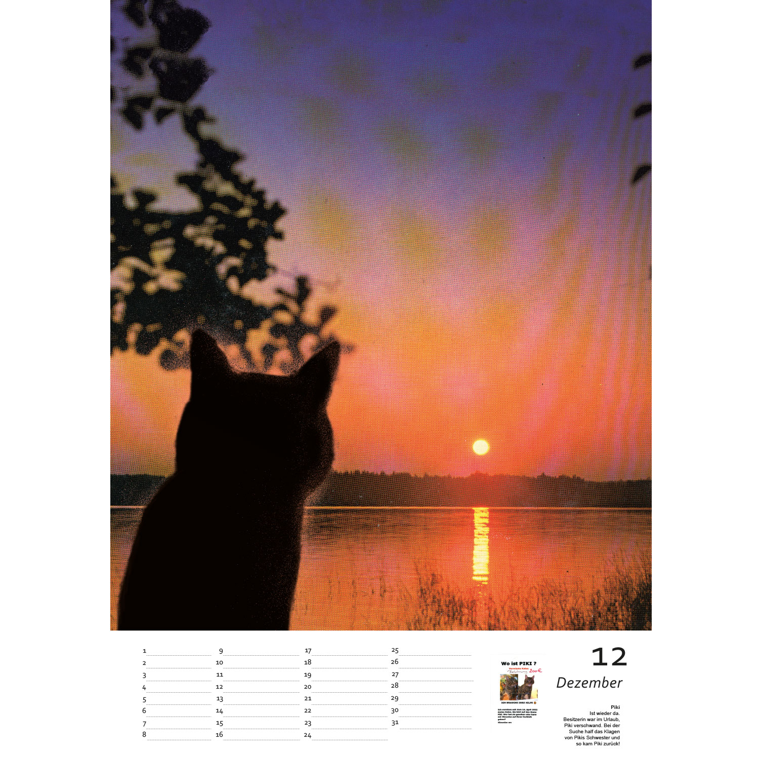 Streuner die schönsten Momente Teil2 , Immerwährender Kalender A3