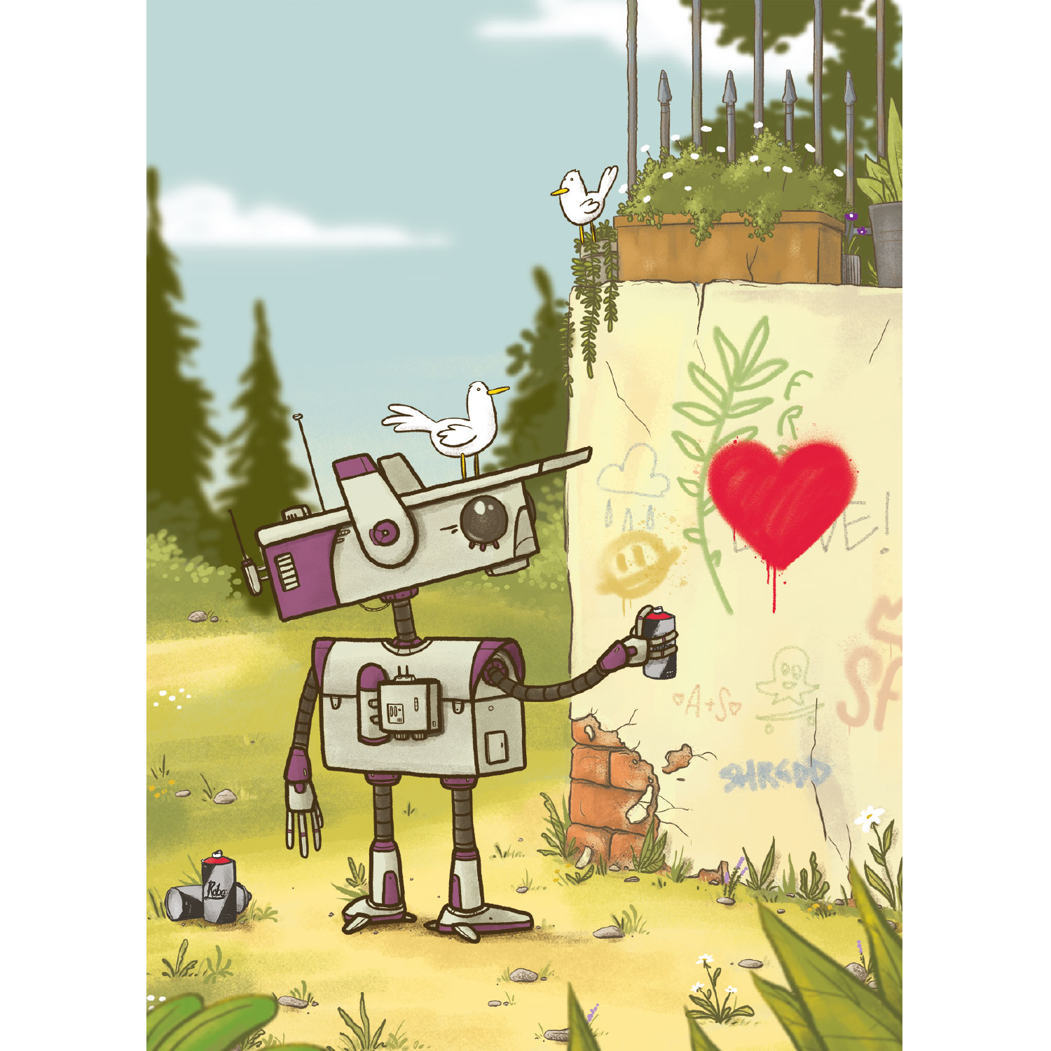 Robo Heart, Postkarte