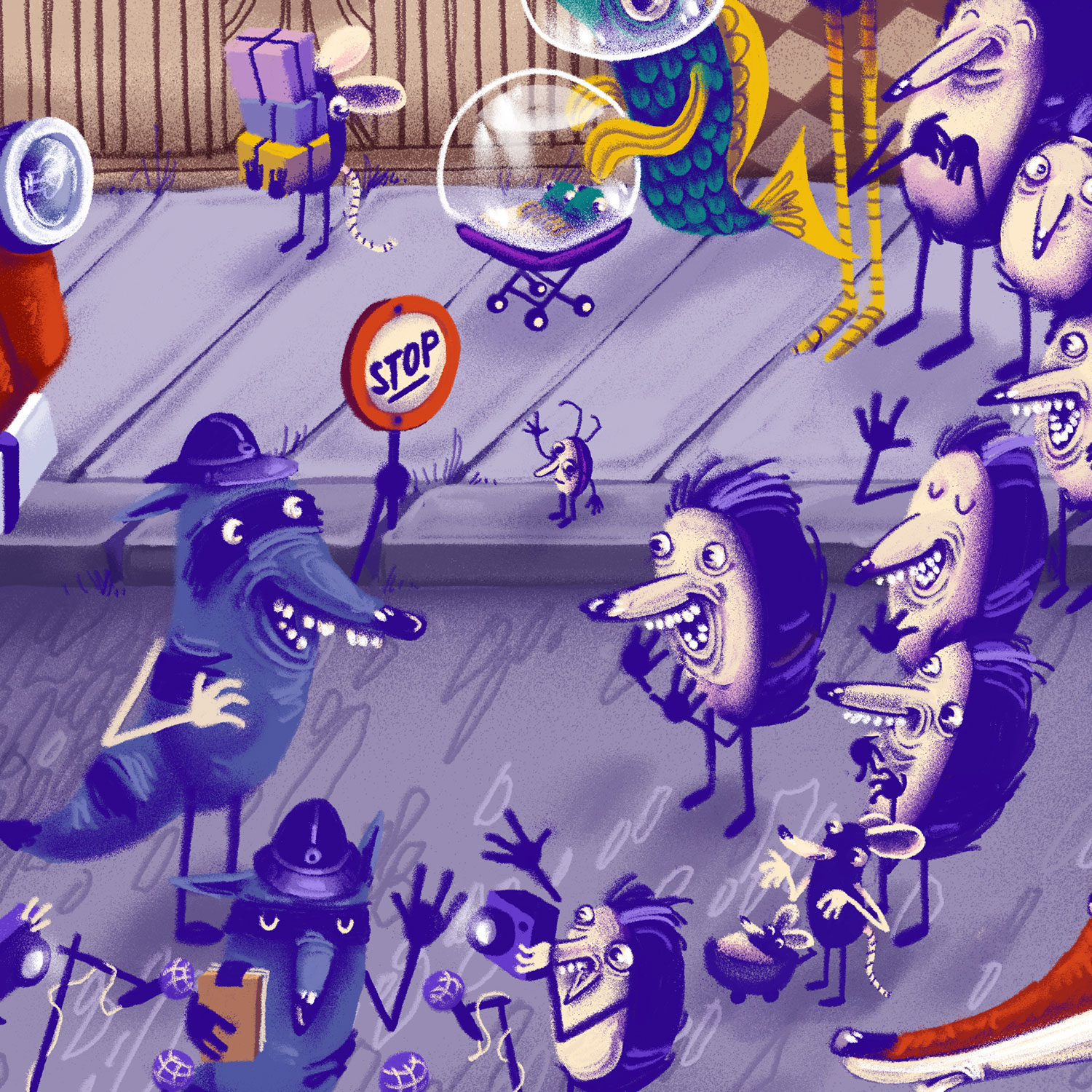 Her mit dem schönen Leben - Cafe Grue, Plakat A1 lang