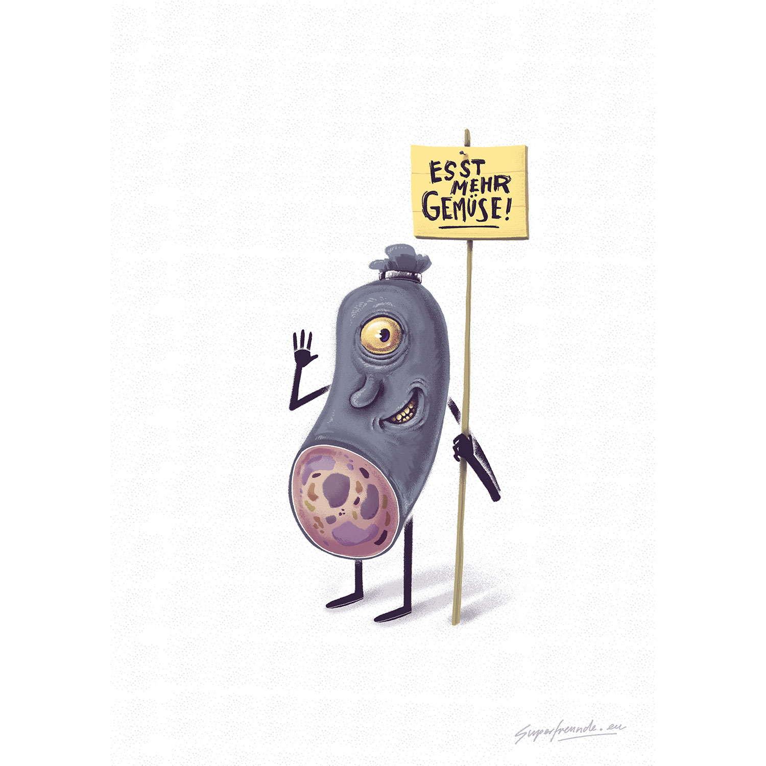 Besorgte Wurst, Plakat A3