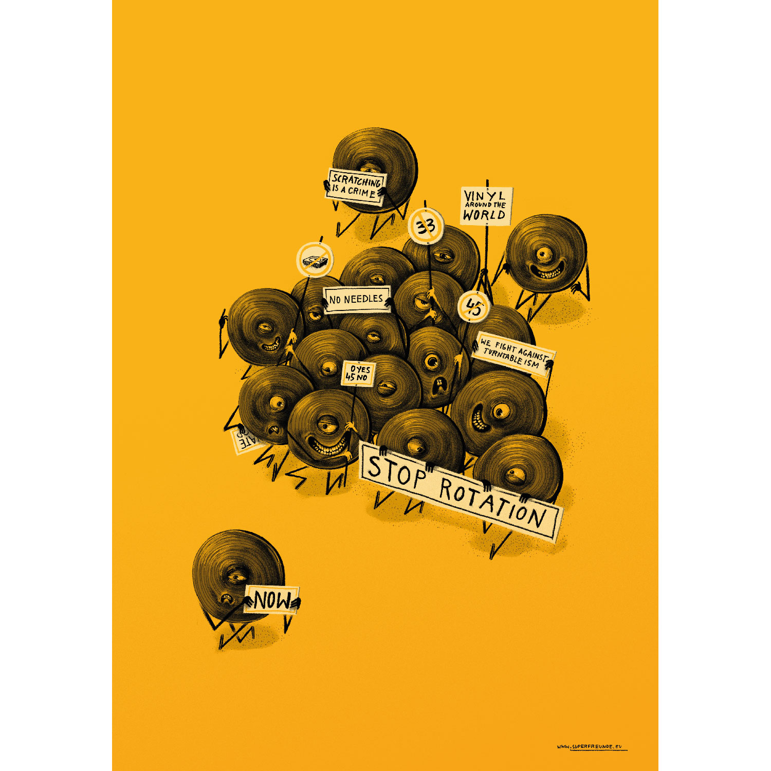 Scratching is a Crime, Plakat 50x70cm