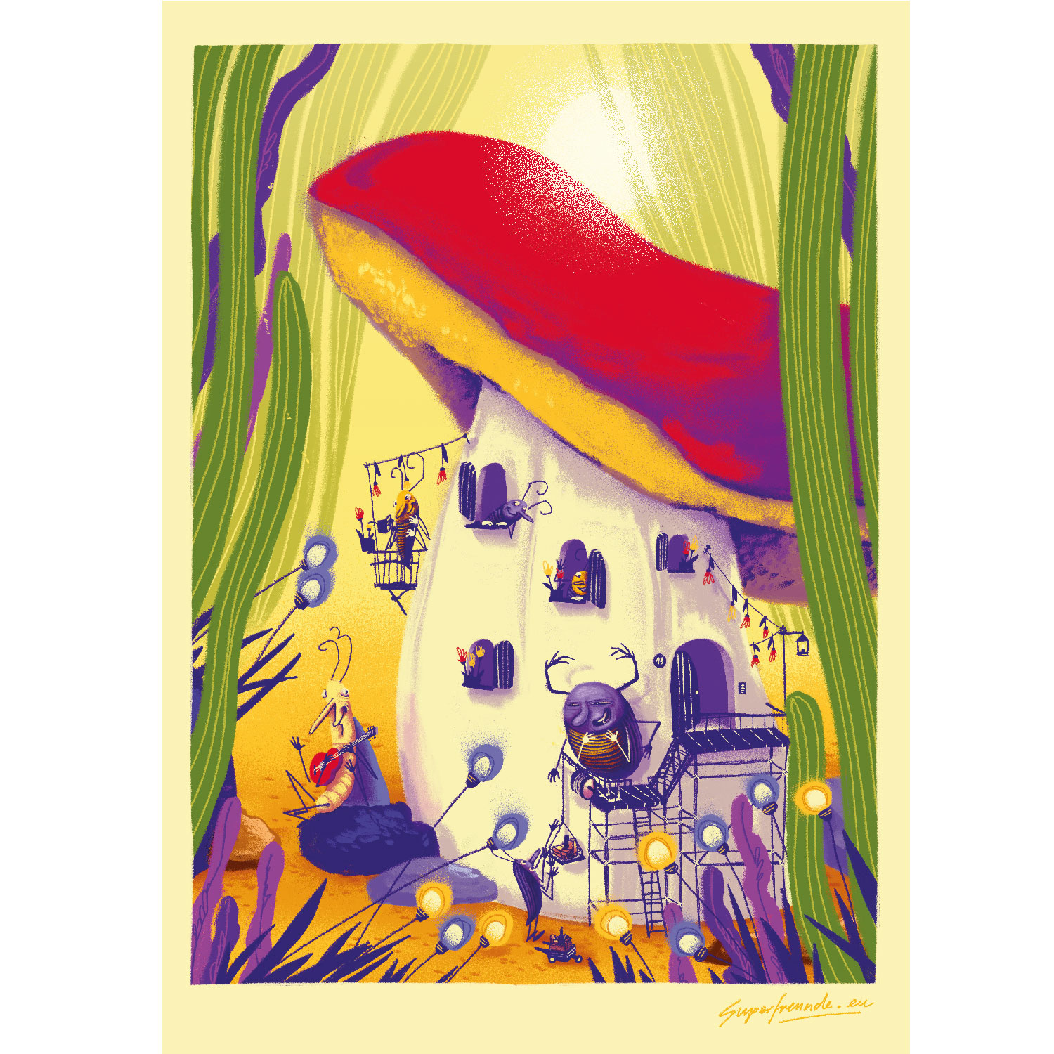 Pilzhaus, Plakat A3