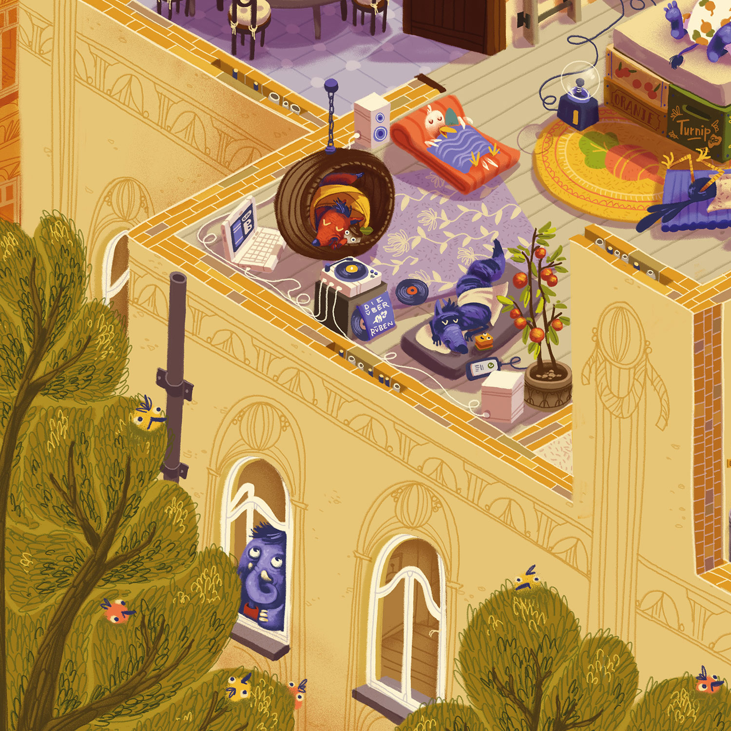 Flora Famosa-die Wohnung, Plakat A3
