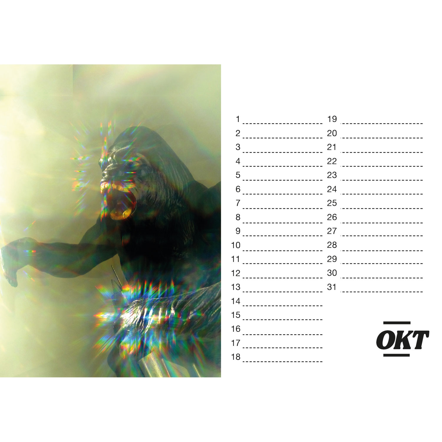 Kalender der Zerstörung, Tischkalender A5 Querformat