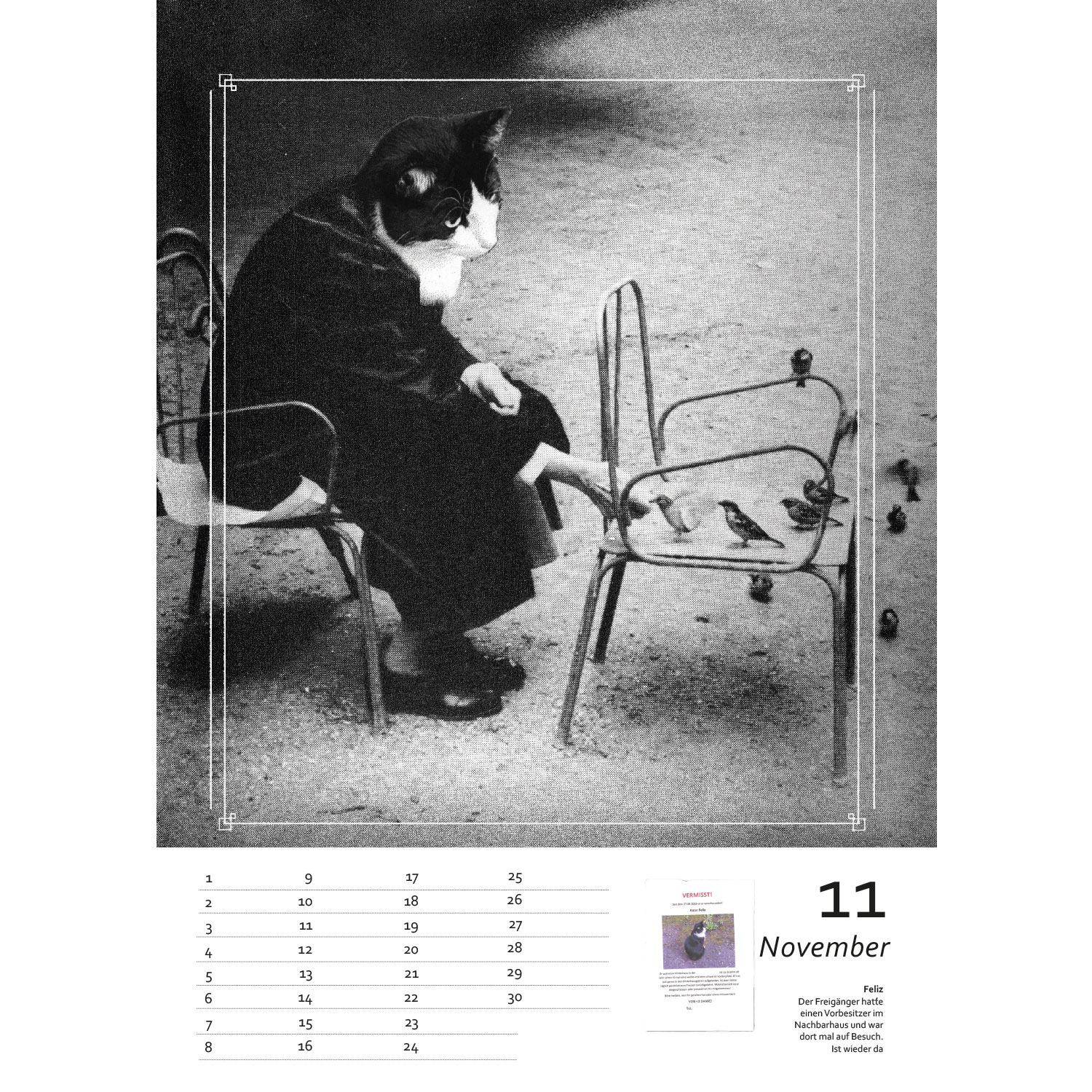 Streuner 4, immerwährender Kalender A4