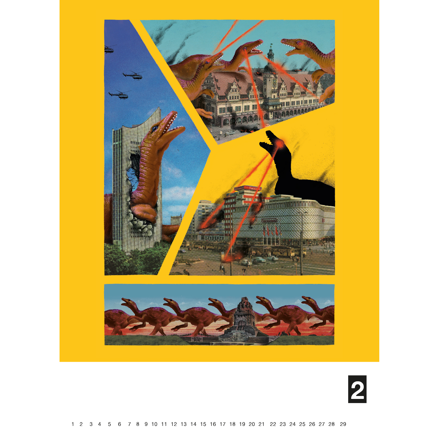 Kalender der Zerstörung - Kampf gegen die Zeit, Immerwährender Kalender A4