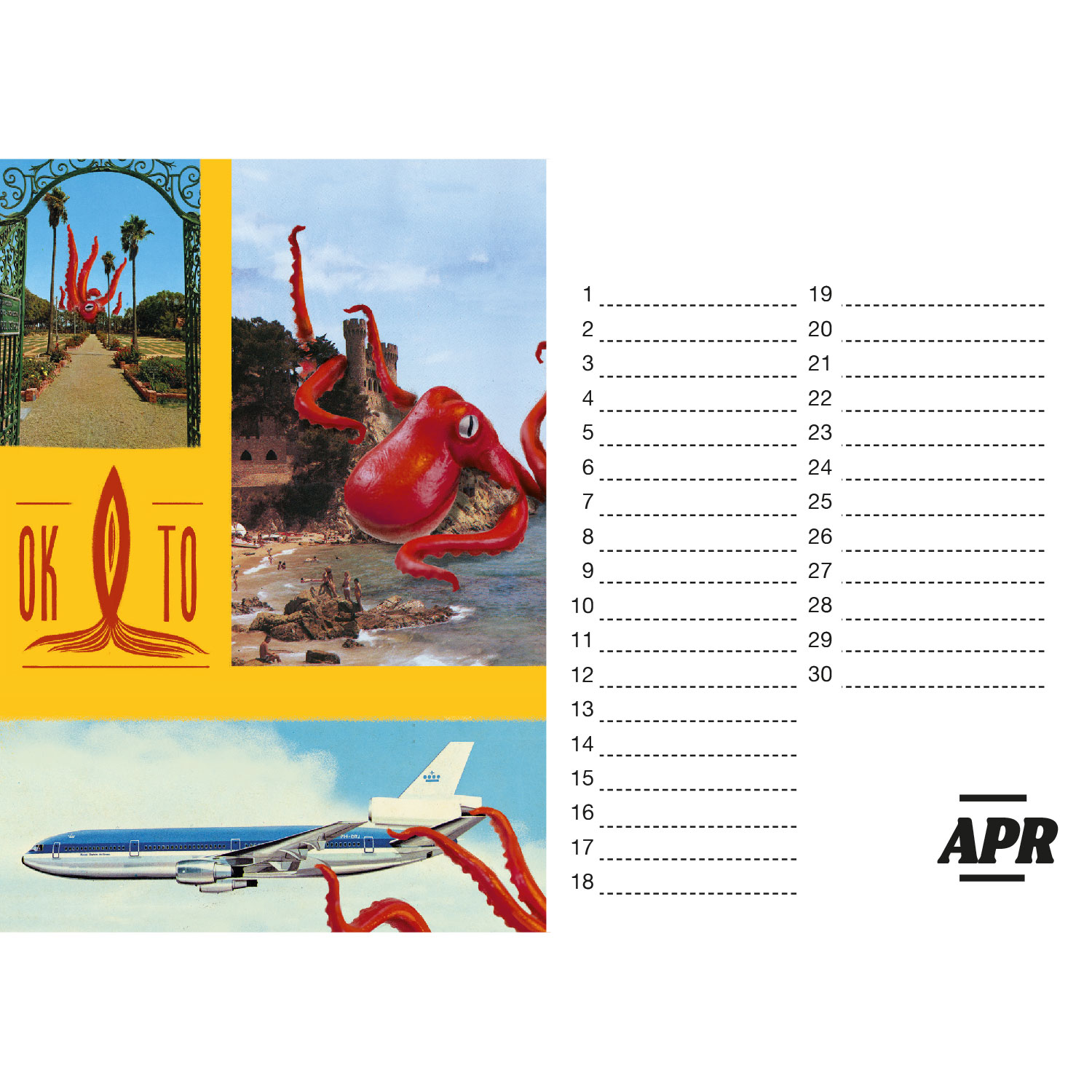 Kalender der Zerstörung, Tischkalender A5 Querformat