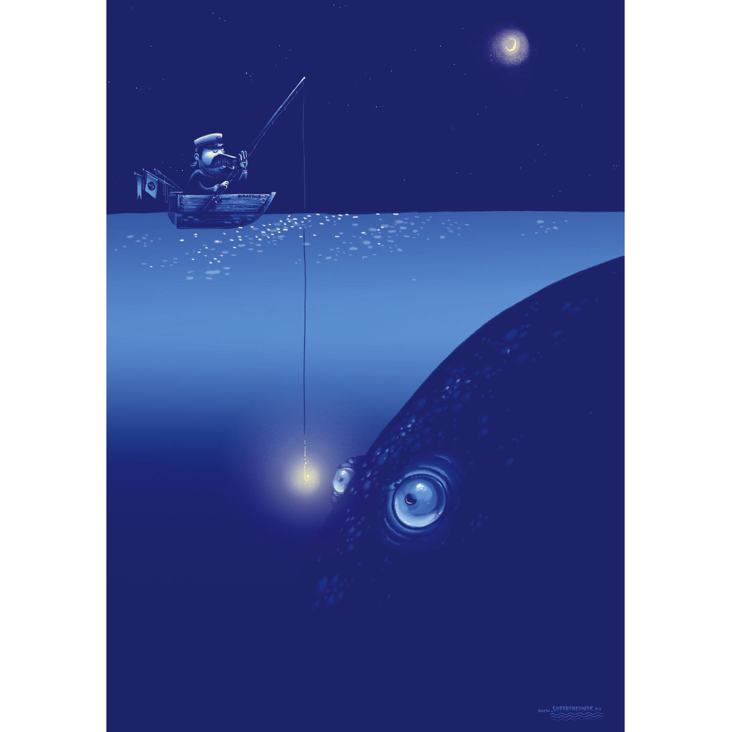 Nachts am See, Plakat 50x70