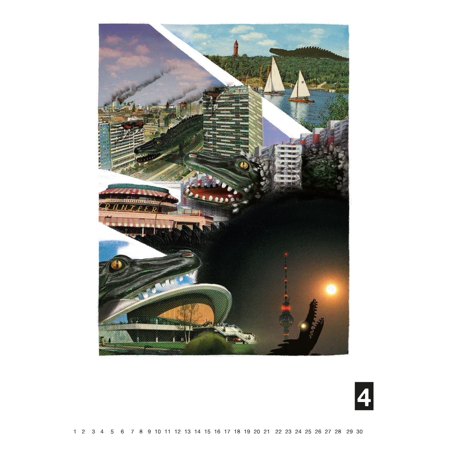 Kalender der Zerstörung - Kampf gegen die Zeit, Immerwährender Kalender A4