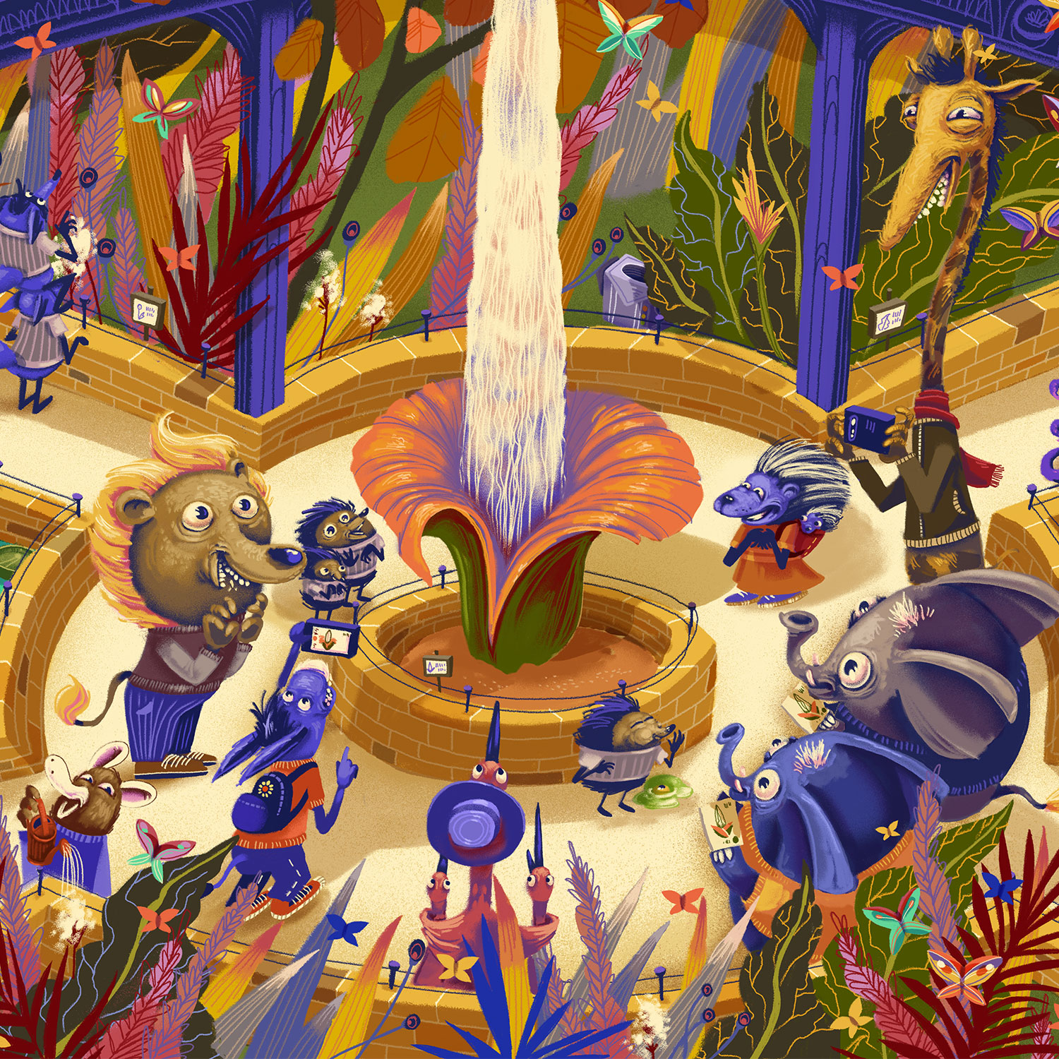 Flora Famosa-Botanischer Garten, Plakat A3