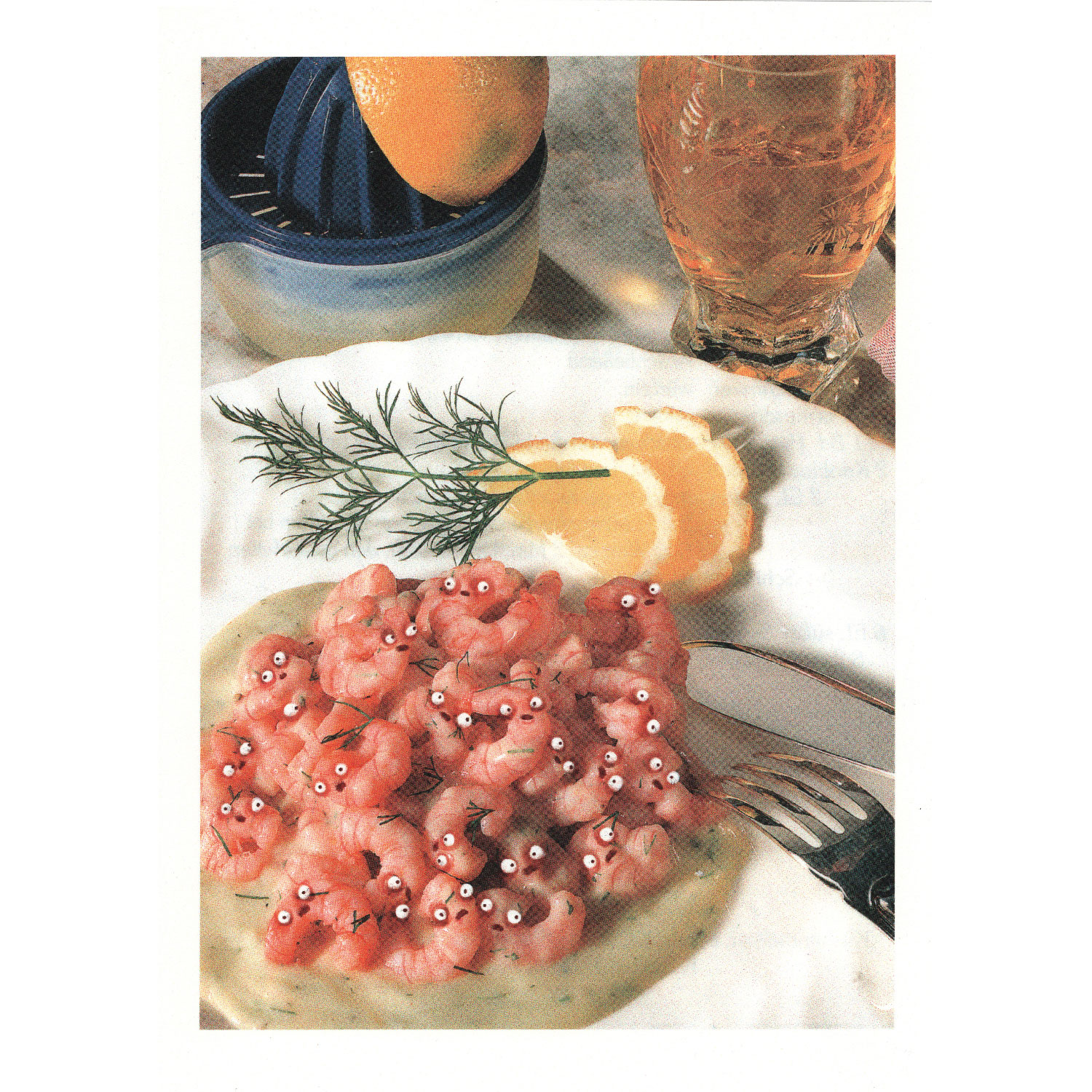 Du bist was du isst - Garnelenteller, Plakat A3