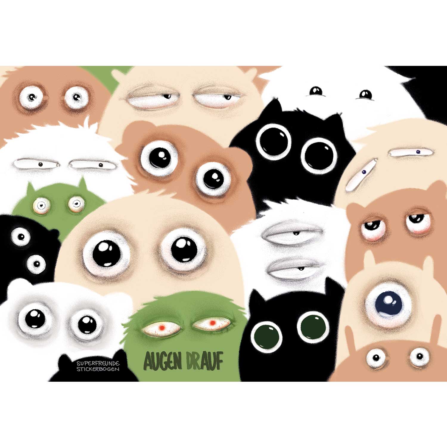 Augen Drauf, Stickerbogen