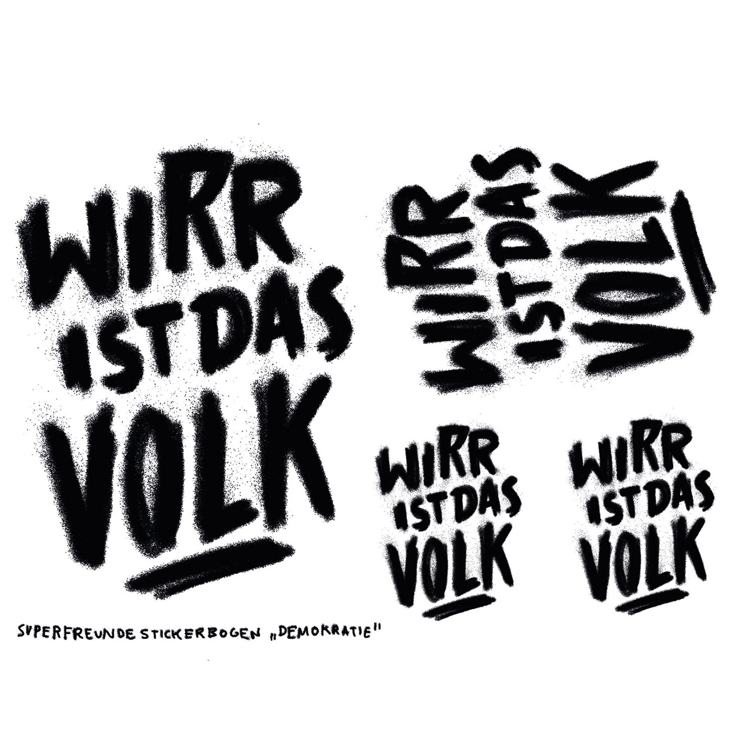 Wirr ist das Volk, Stickerbogen