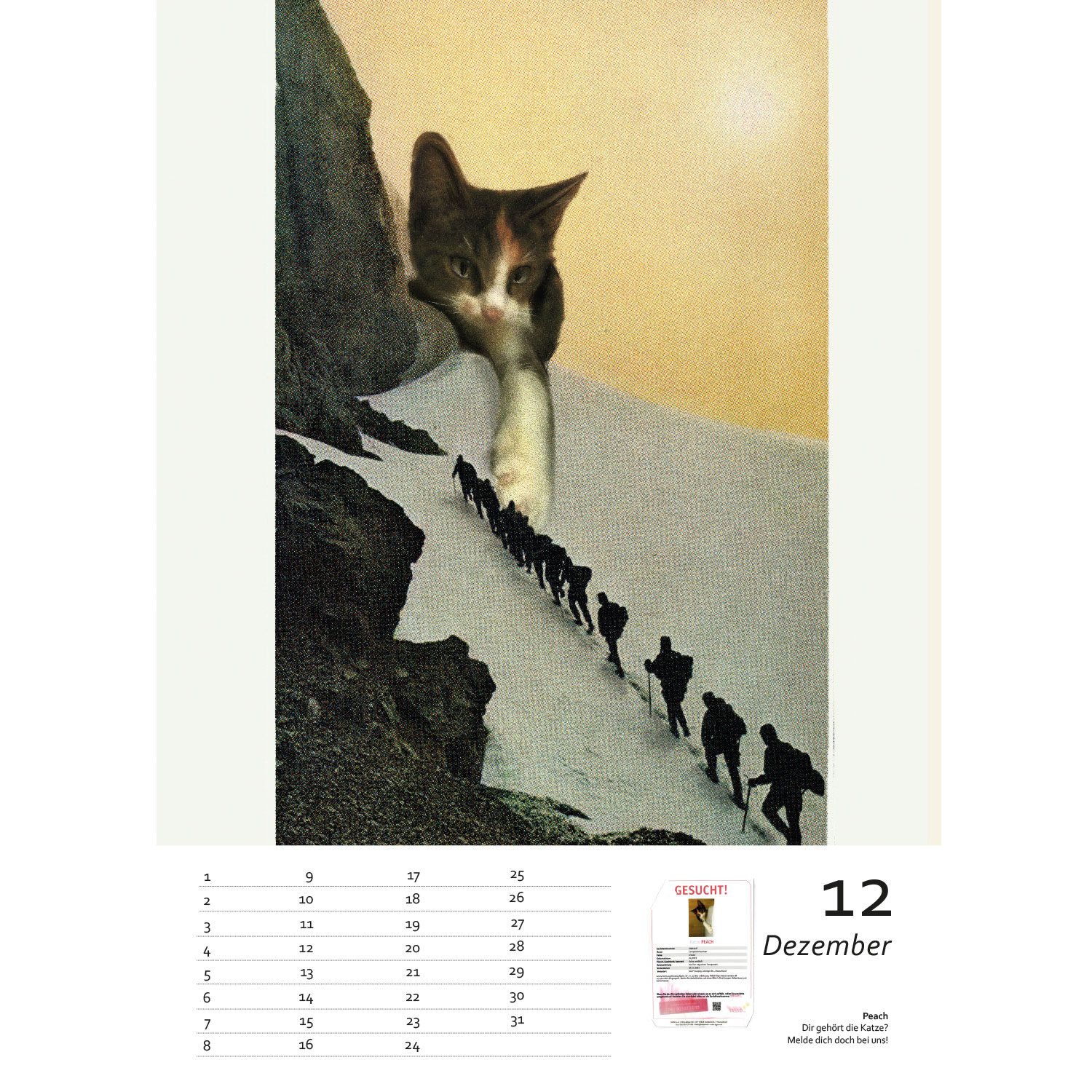 Streuner 4, immerwährender Kalender A4