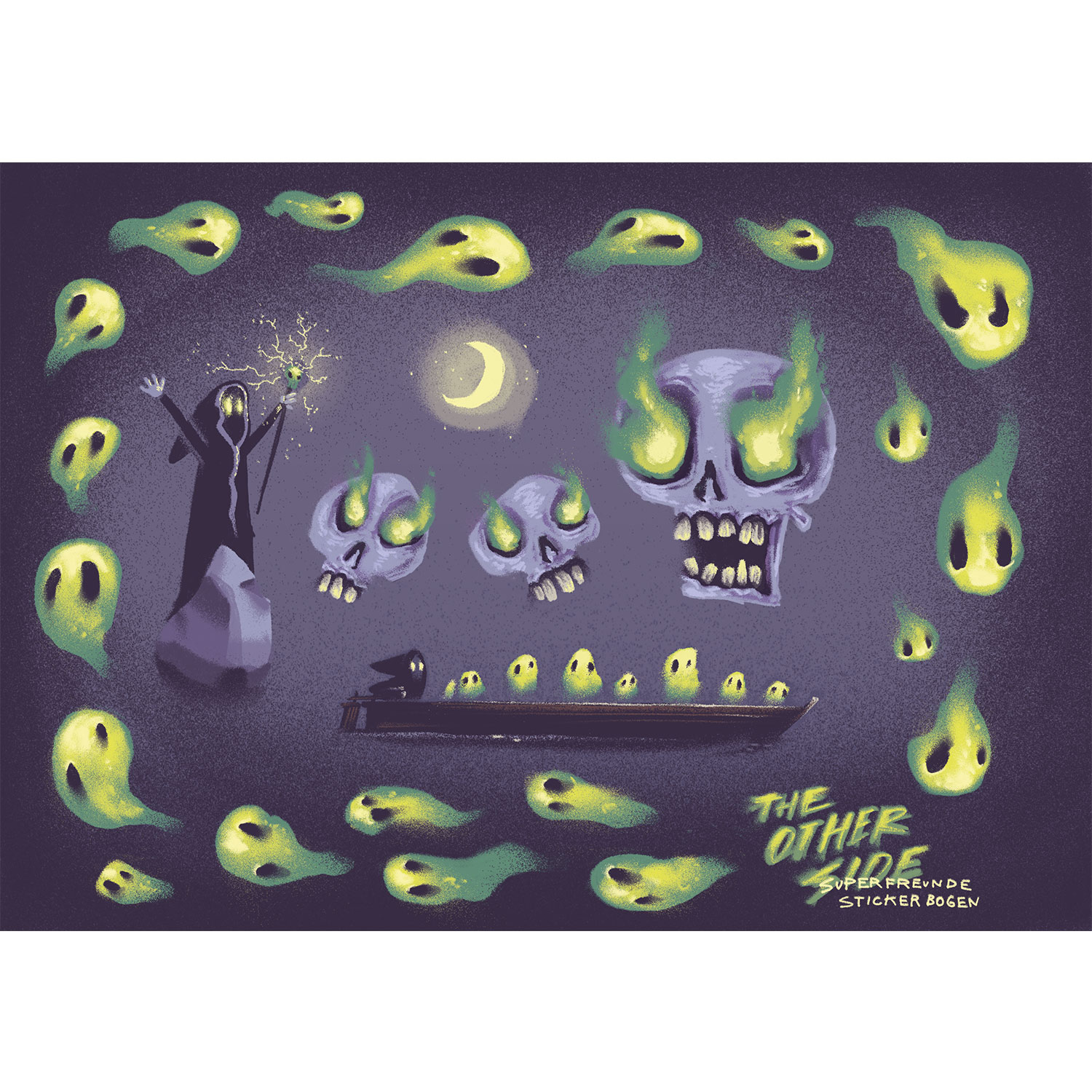 Fährmann, Stickerbogen