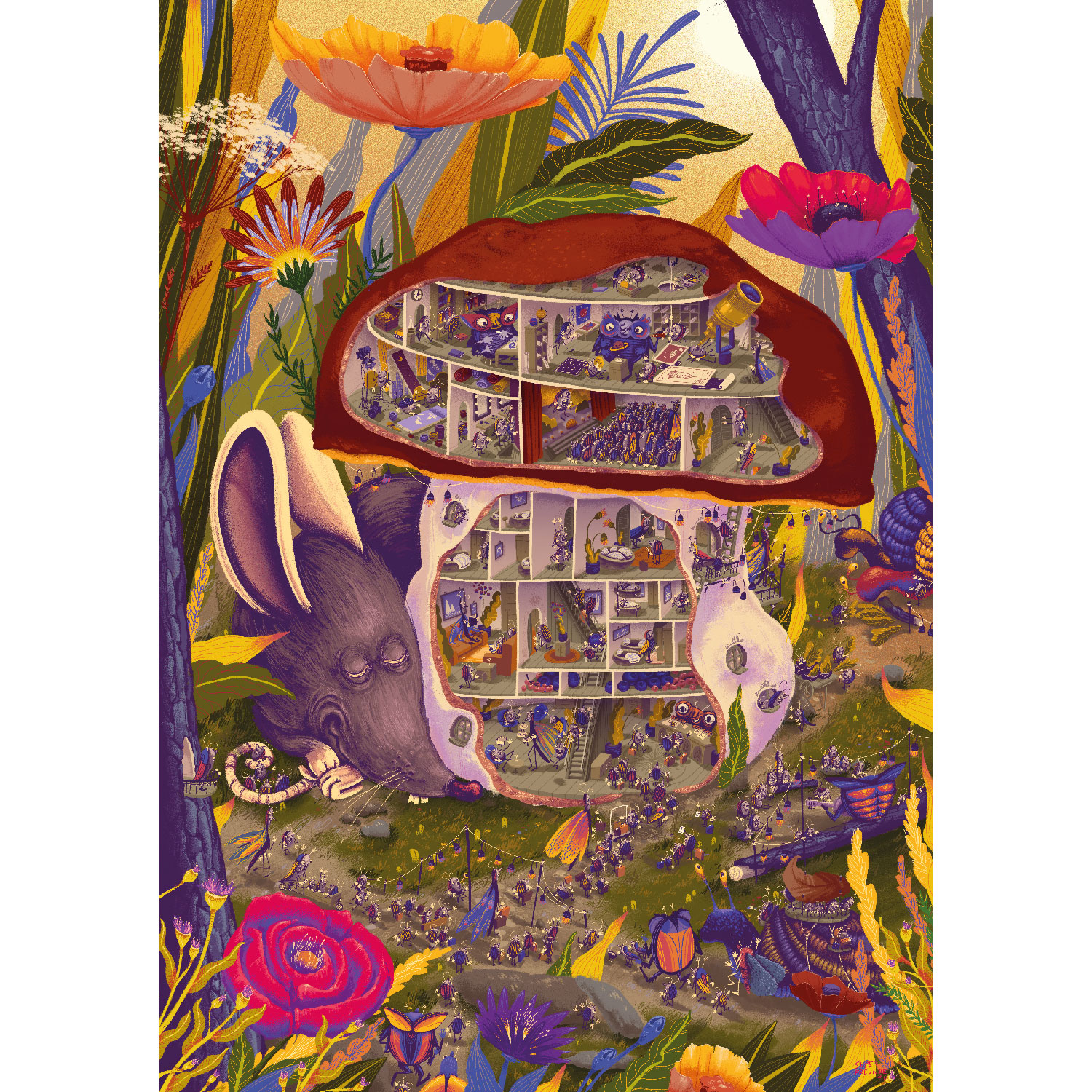 Das Pilzhotel Waldfrieden, 50x70