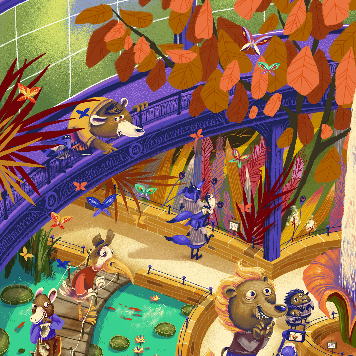 Flora Famosa-Botanischer Garten, Plakat A3