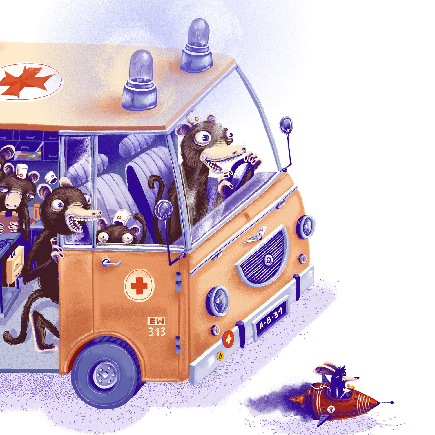 Rettungswagen - Der Krankenwagen, Plakat A2