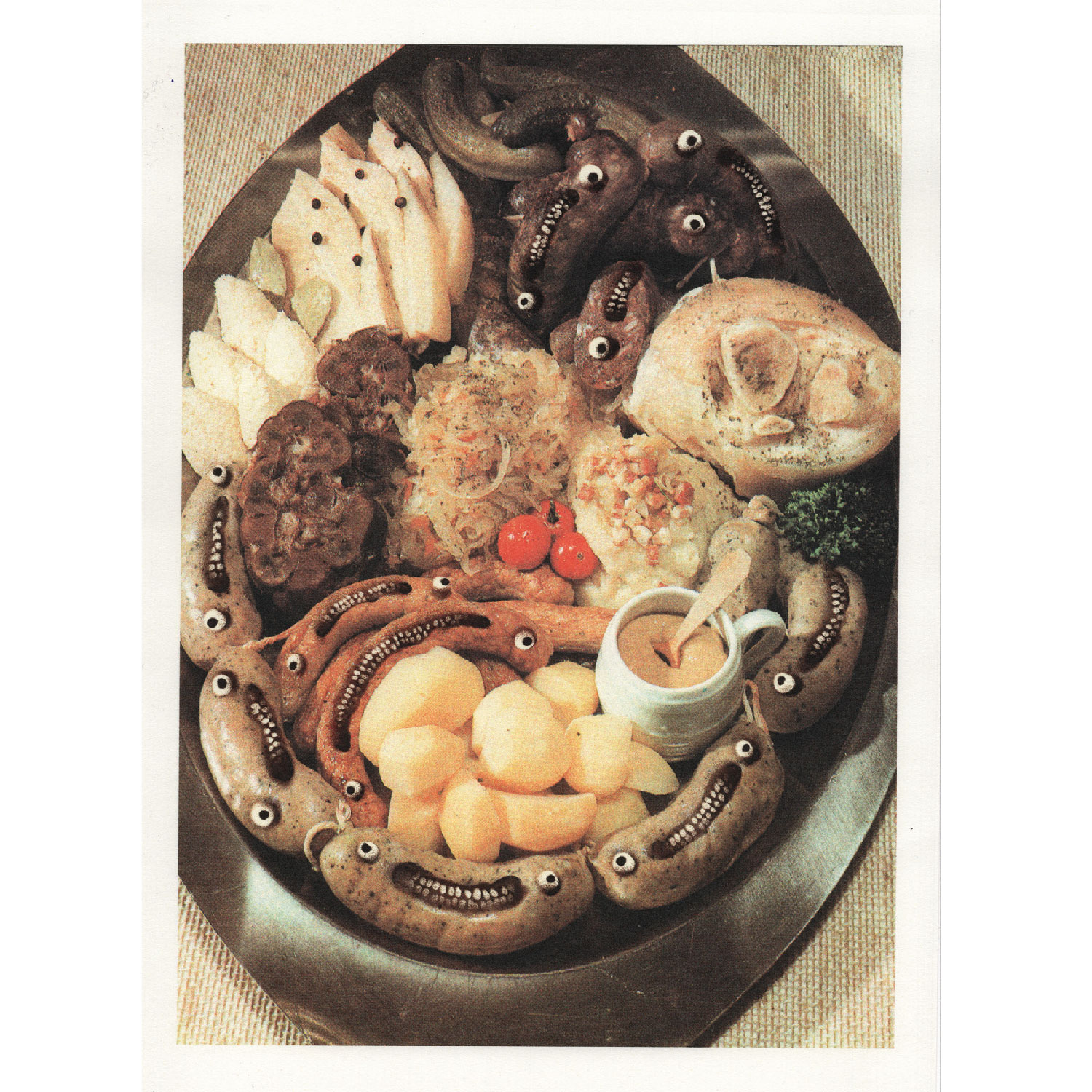 Du bist was du isst - Wurstplatte, Postkarte