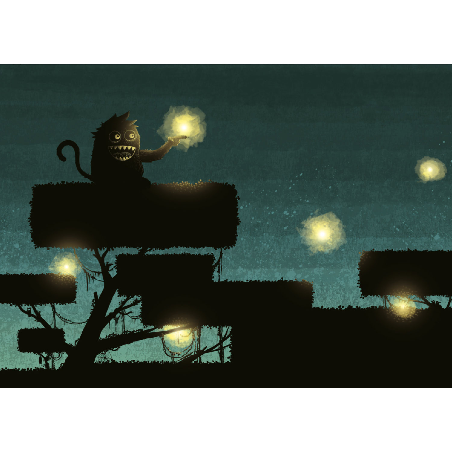 Monster haben keine Angst im Dunkeln, Postkarte