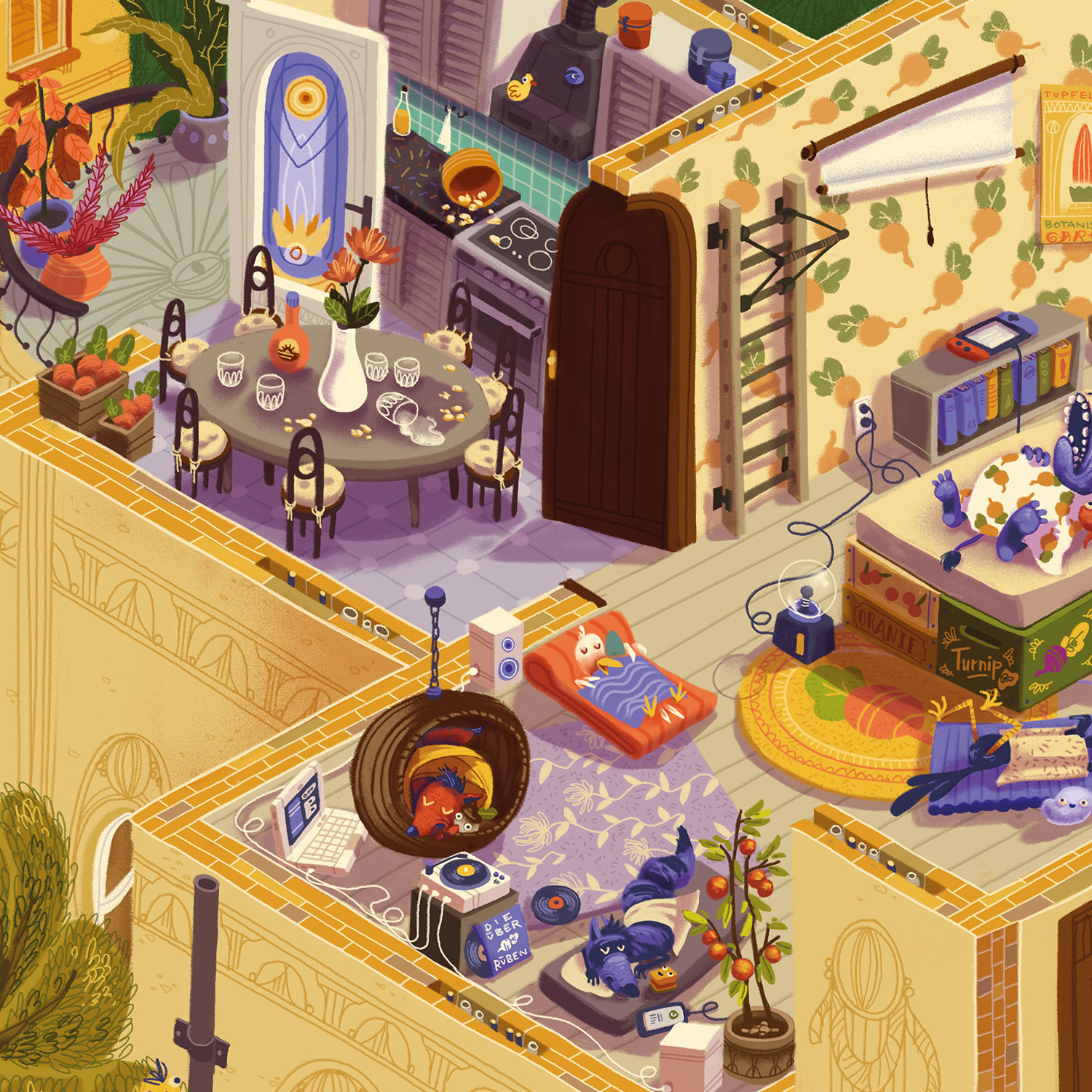 Flora Famosa-die Wohnung, Plakat A3