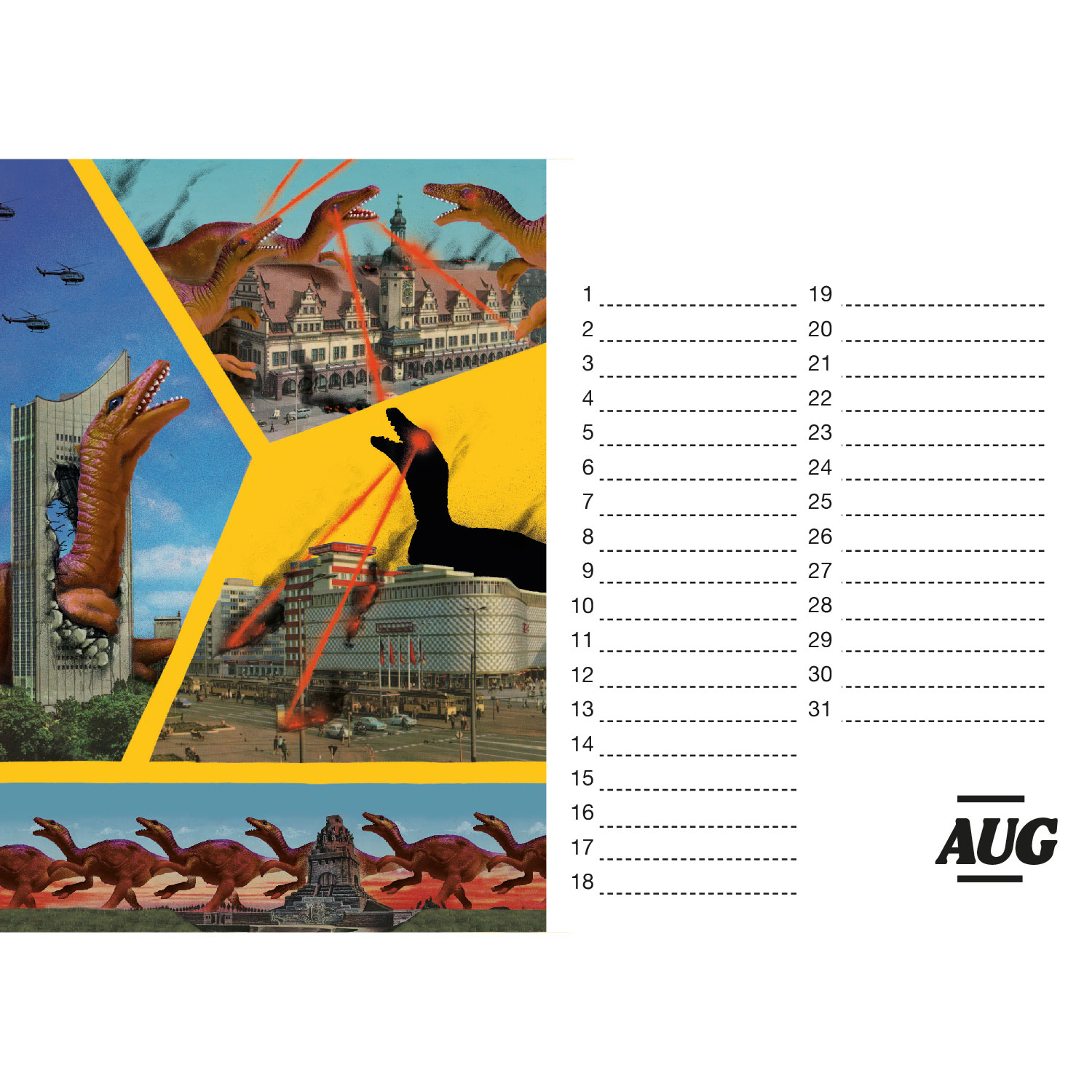 Kalender der Zerstörung, Tischkalender A5 Querformat