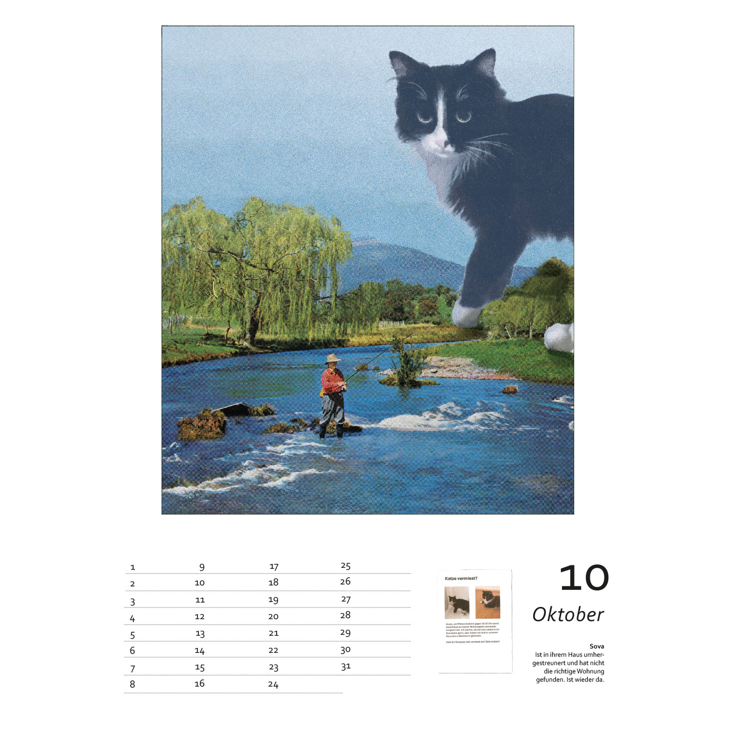Streuner 4, immerwährender Kalender A4