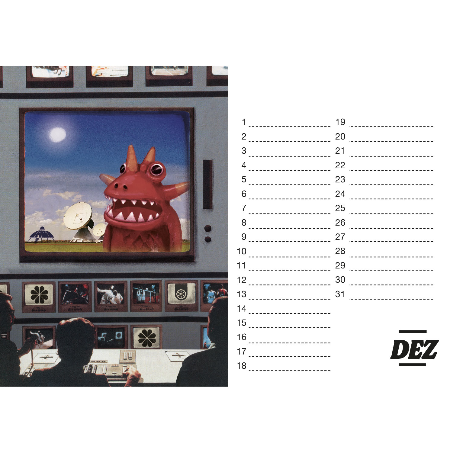 Kalender der Zerstörung, Tischkalender A5 Querformat