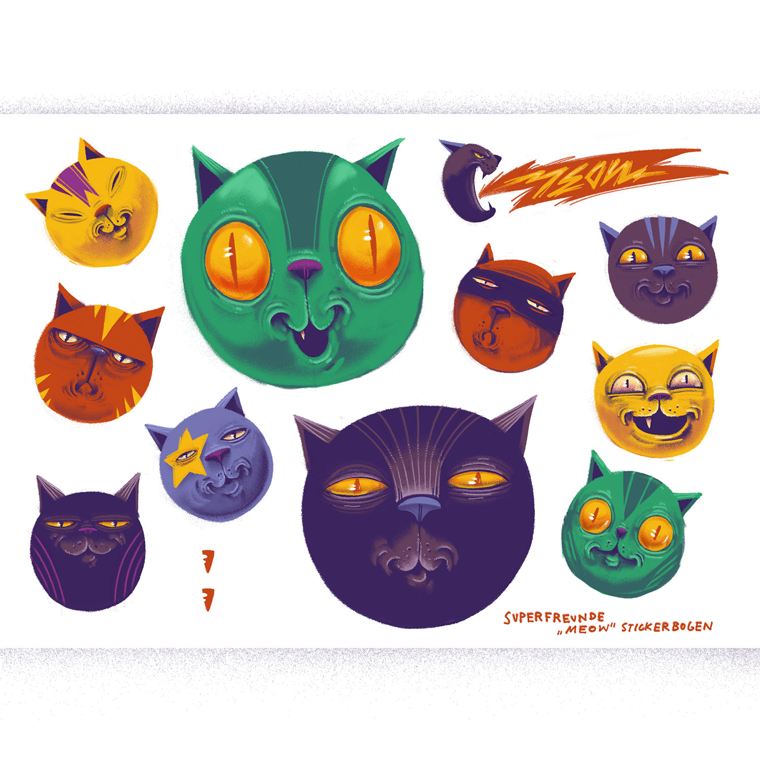 MEOW, Stickerbogen