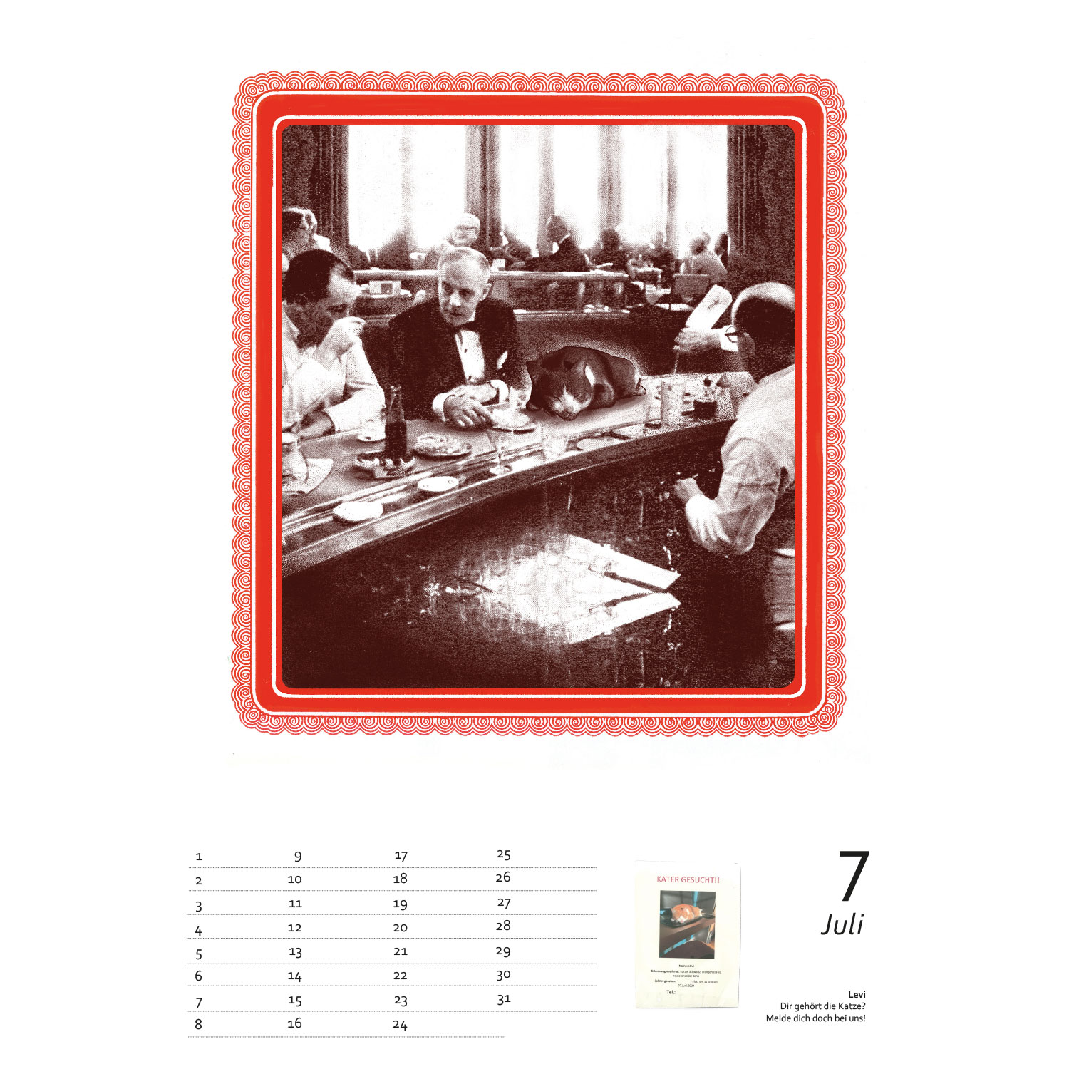 Streuner 4, immerwährender Kalender A4