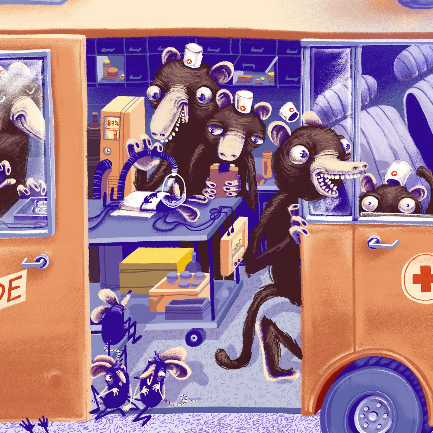Rettungswagen - Der Krankenwagen, Plakat A2