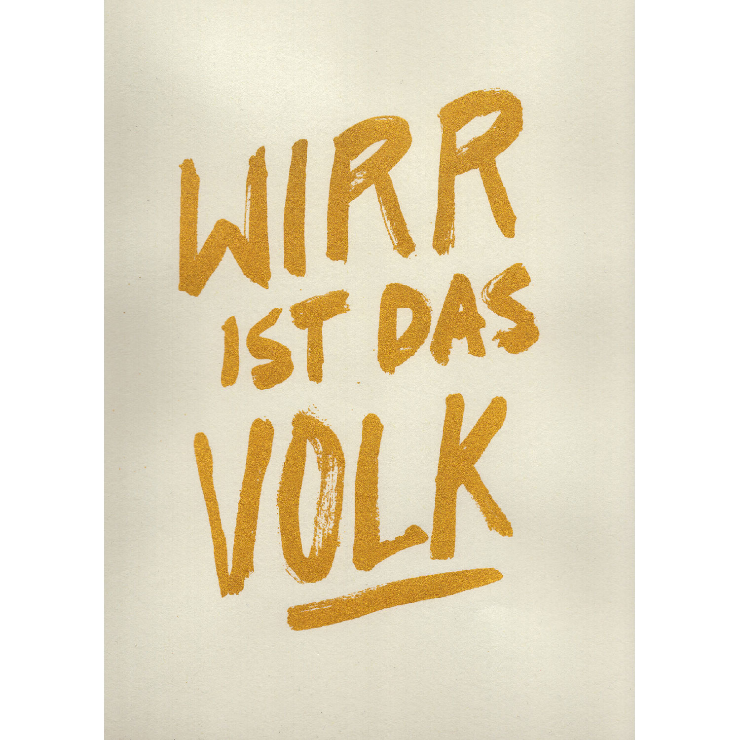 Wirr ist das Volk, Postkarte