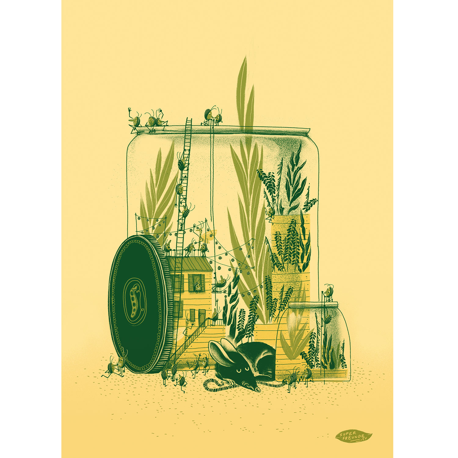 Käfer im Glas, Plakat A3