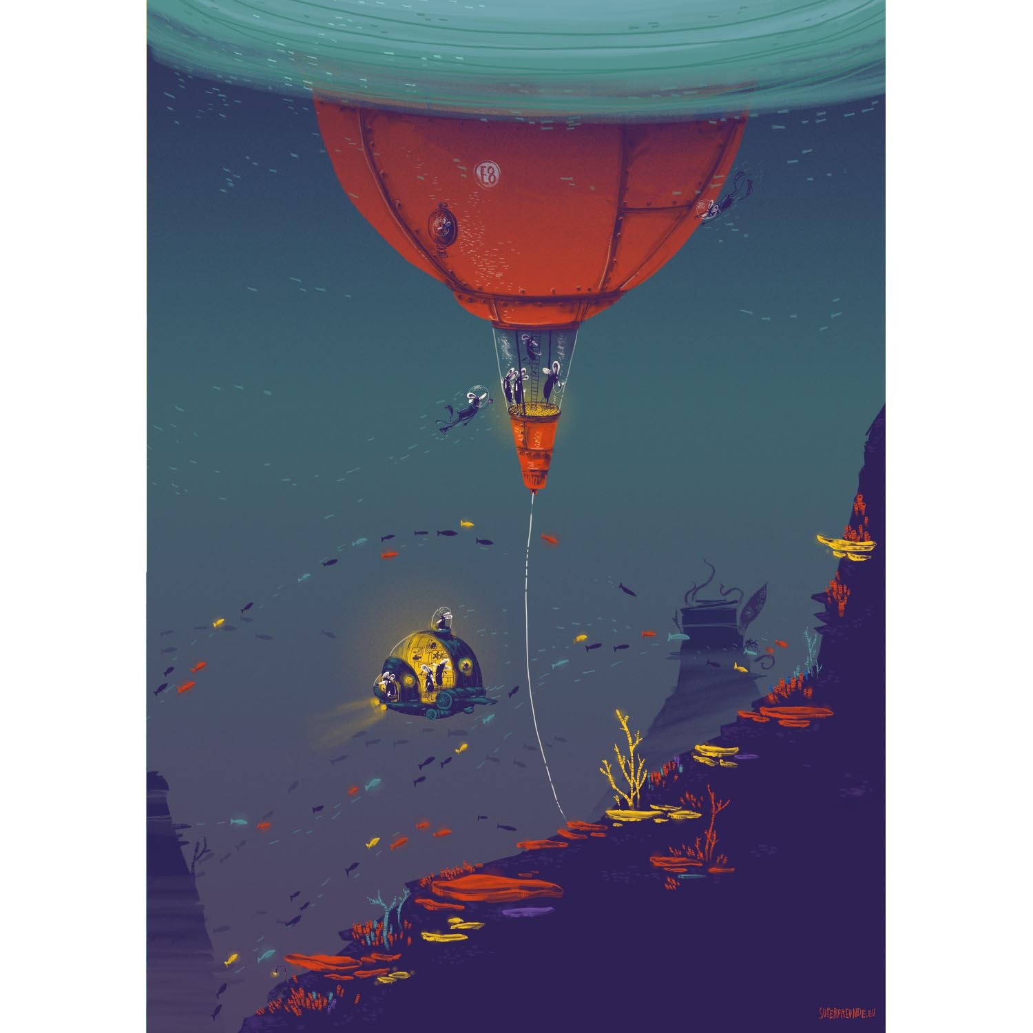 Hotel Krabbe - Das Riff, Plakat 50x70