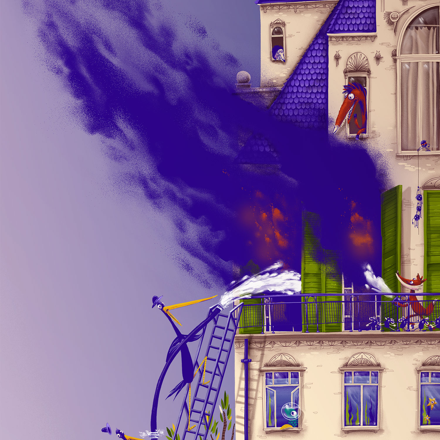 Her mit dem schönen Leben - Cafe Grue, Plakat A1 lang
