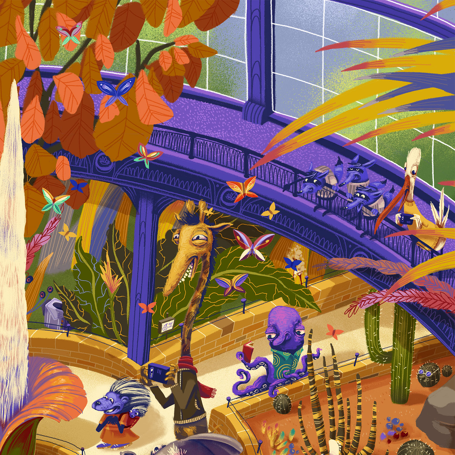 Flora Famosa-Botanischer Garten, Plakat A3